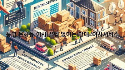 통영 문화동 이사, 꿀템 없이는 앙대! 📦✨ #이사서비스